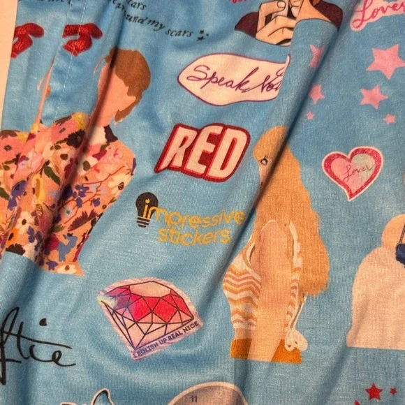Taylor Swift Pajama Jogger Pants Large - Picture 7 of 10
